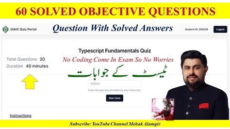 Giaic Quiz Quarter Exam Solution Giaic Typescript Test Typescript