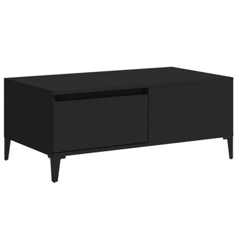 Mesa De Centro Madera Contrachapada Negro 90x50x36 5 Cm Con Ofertas En