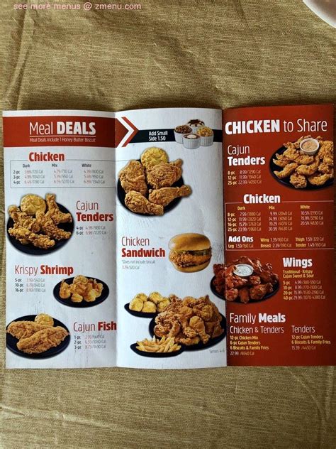 Menu At Krispy Krunchy Chicken Fast Food Alpine W Highway 90