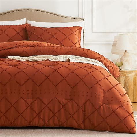 Amazon Quataly Boho Full Size Bedding Sets Terracotta Tufted