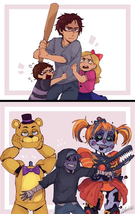 Wholesome Fnaf Credit To Skeletoninthemelonland R Fivenightsatfreddys