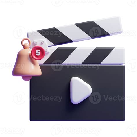 3d clap film battant planche icône illustration 27578310 PNG