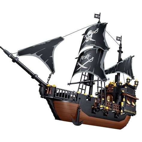 621pcs Building Block Set Pirate Ship Black Pearl Boat Navy Warship