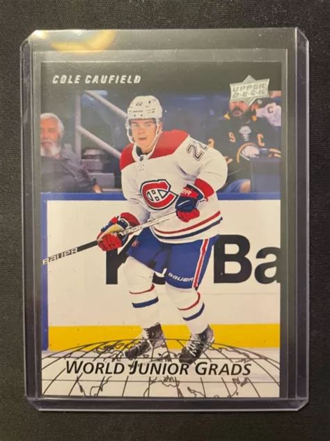 2022 23 UPPER DECK Series 2 Cole Caufield World Junior Grads Insert WG