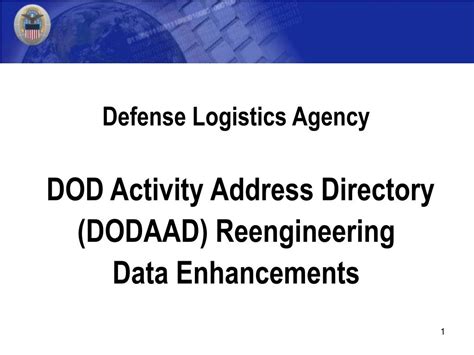 Ppt Defense Logistics Agency Dod Activity Address Directory Dodaad