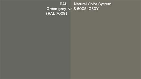 Ral Green Grey Ral Vs Natural Color System S G Y Side By