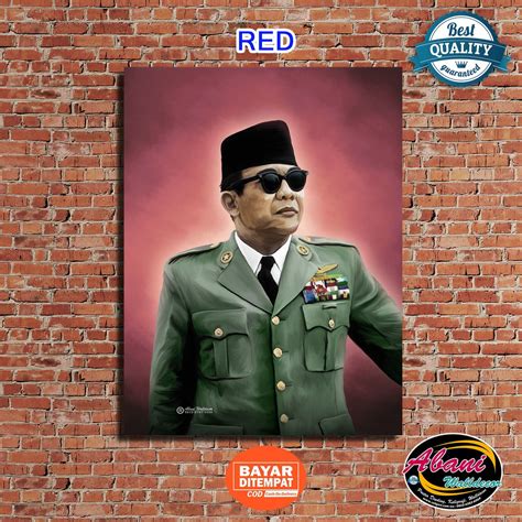 Jual Gambar Poster Tokoh Nasional Soekarno Foto Lukisan Digital Ir