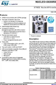 Nucleo L Rg Datasheet Stmicroelectronics Stm L Bit Mcu Fpu Are