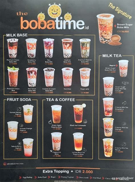 Contoh Daftar Menu Minuman Boba Terbaru Imagesee