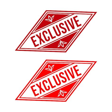 Premium Vector Exclusive Rubber Stamp Design Vector Illustration