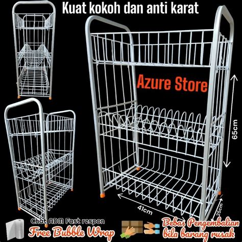 Jual Rak Piring Kecil RPL 03 GELAS 3 SUSUN Rak Dapur RPL 03 RAK ANTI