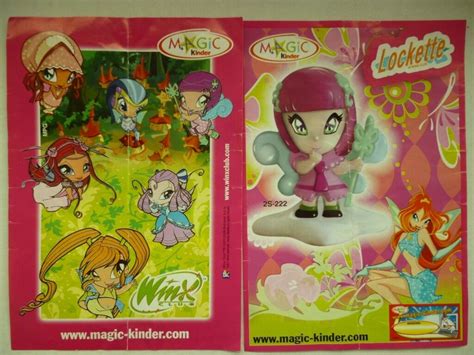 Kinder Ferrero Surprise Figure Cartine Serie Winx Club Fairies Pixie S