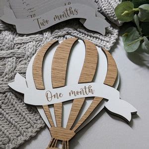 Hot Air Balloon Milestone Prop Interchangeable Milestone Photo Prop Hot Air Balloon Photo