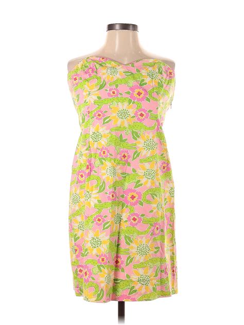 Lilly Pulitzer Floral Multi Color Pink Casual Dress Size S 69 Off