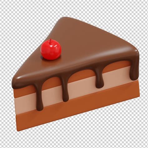 Premium Psd Chocolate Cake D Illustration