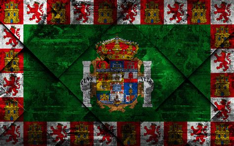 Download Wallpapers Flag Of Cadiz 4k Grunge Art Rhombus Grunge