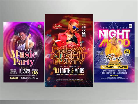 Music Night Club Party Concert Dj Bar Hip Hop Flyer And Poster Upwork