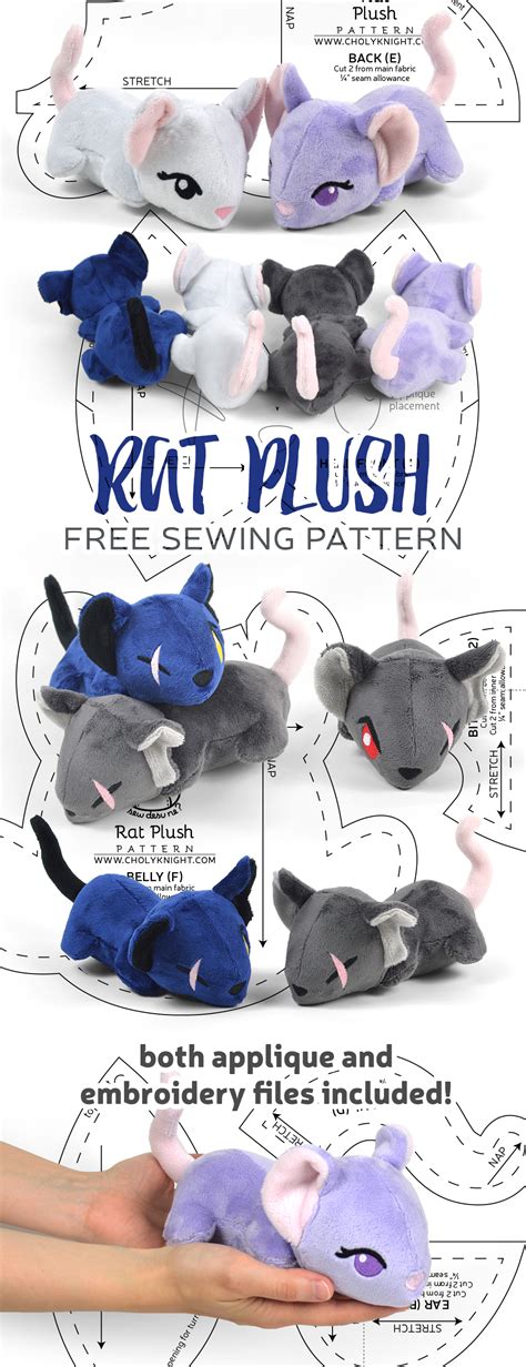 Rat Plush Sewing Pattern by SewDesuNe on DeviantArt