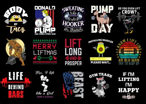 15 Weight Lifting Shirt Designs Bundle For Commercial Use Part 3 Weight Lifting T Shirt Weight