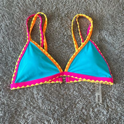 Shein Women S Blue And Pink Bikini And Tankini Tops Depop