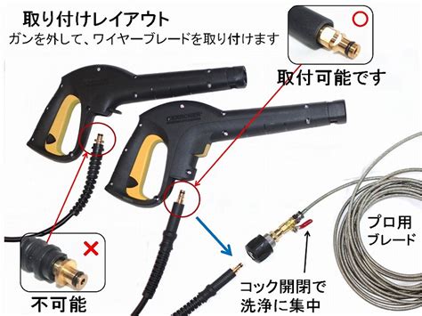 ケルヒャー パイプクリーニングホース 互換性 スズランノズル10m ガン先取り付けタイプ ステンレスワイヤーブレードホース Kシリーズ 対応 正規品