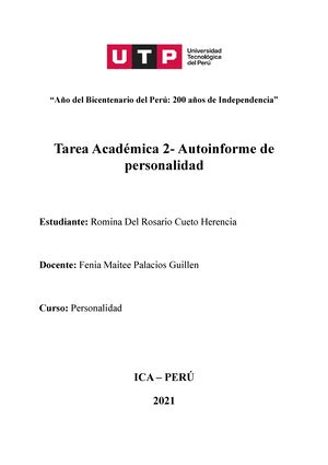 Informe Final A O De La Unidad La Paz Y El Desarrollo Tema