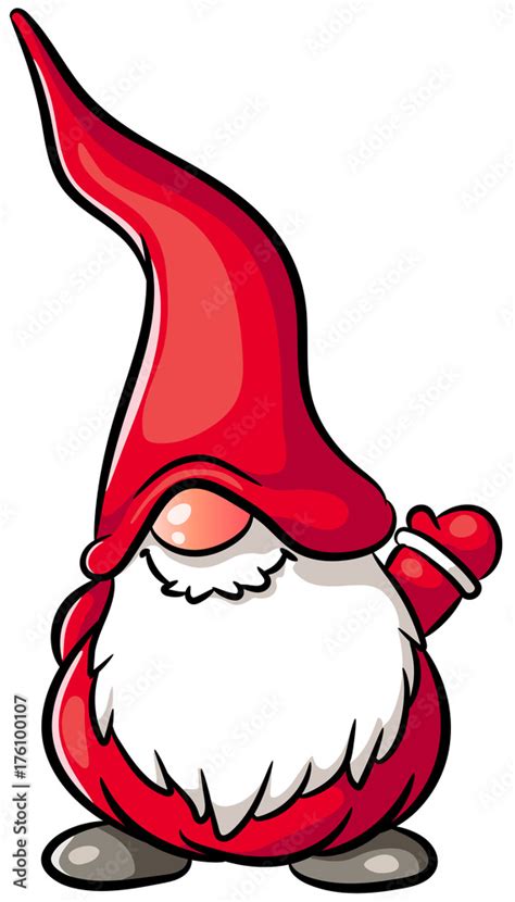 Niedlicher Weihnachtswichtel Vektor Illustration Stock Vector Adobe