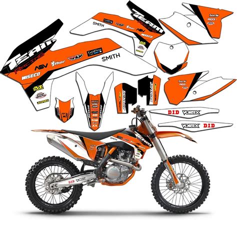 Team Graphics Decal Backgrounds Sticker Kit For KTM 65 SX 2009 2010