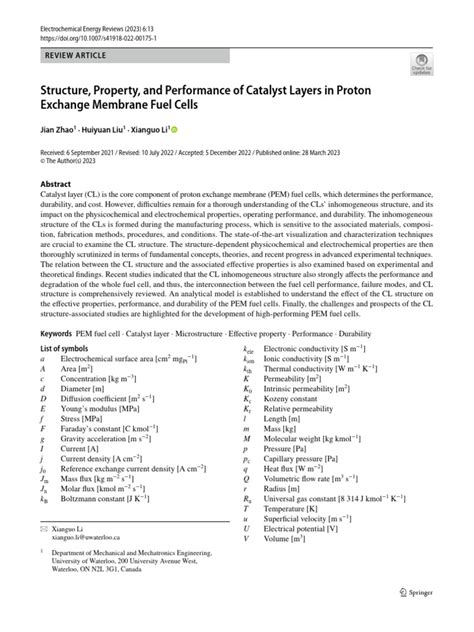 structure property  performance  catalyst layers  proton