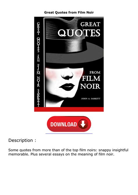 free read ( ️pdf ️) Great Quotes from Film Noir by jayceehworthedwards ...