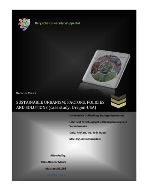 Pdf Sustainable Urbanism Factors Policies And Solutions Case Study