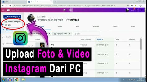 Cara Upload Foto Dan Video Instagram Dari Pc Youtube