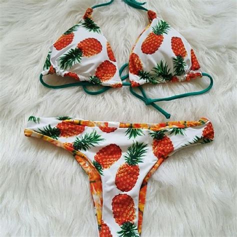 Reversible Cheeky Pineapple Bikini Bikinis Pineapple Bikini Fashion Hot Sex Picture