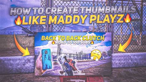 How To Edit Thumbnails Like Maddy Playz 🍷😳 Youtube