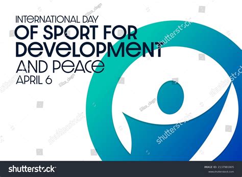 International Day Sport Development Peace April Stock Vector Royalty