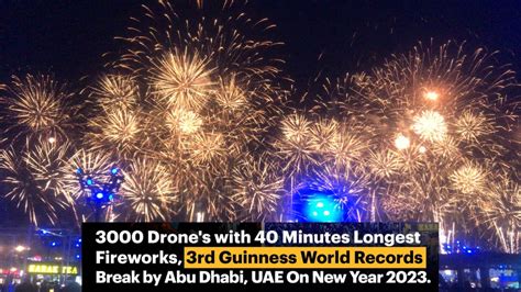 The Astonishing 2023 New Year Fireworks Spectacle A Guinness World