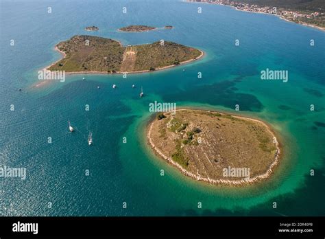 Heart Shaped Island Of Galesnjak Aerial View Dalmatia Region Of