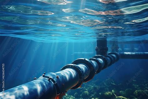 Underwater pipeline for oil and gas transport, subsea industry ...
