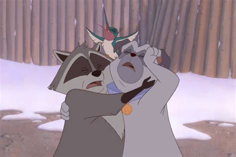 Meeko Flit And Percy Saying Goodbye Disney Sidekicks Anime Chibi