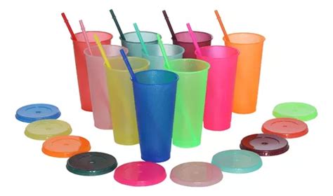 Vasos Magicos Cambian De Color Con Tapa Y Popote Ml Pzs Meses