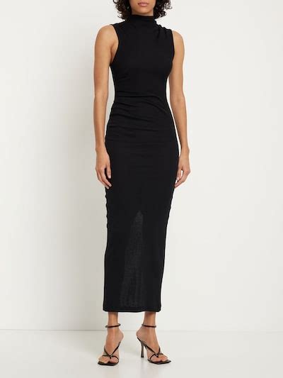 Ärmelloses midikleid aus baumwolle Helmut Lang Damen Luisaviaroma