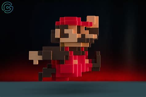 Archivo 3D VOXEL SUPER MARIO 8 BIT PUZZLE AMIIBO Modelo de impresión