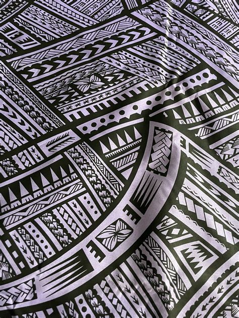 Polynesian Tribal Print Fabric