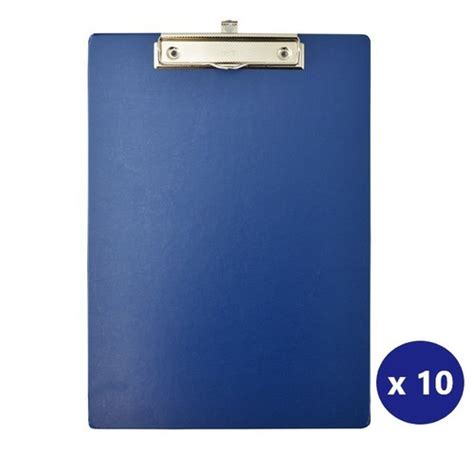 Bantex A4 Pvc Clipboard Standard Blue Box Of 10 Mega Office Supplies