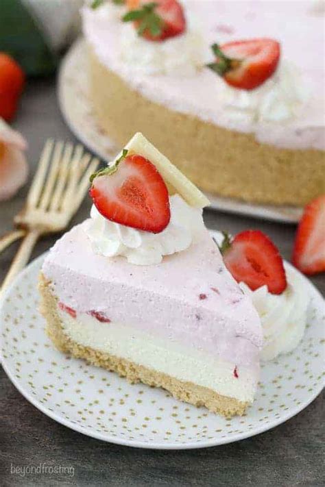 No Bake Strawberry Mousse Cake Beyond Frosting