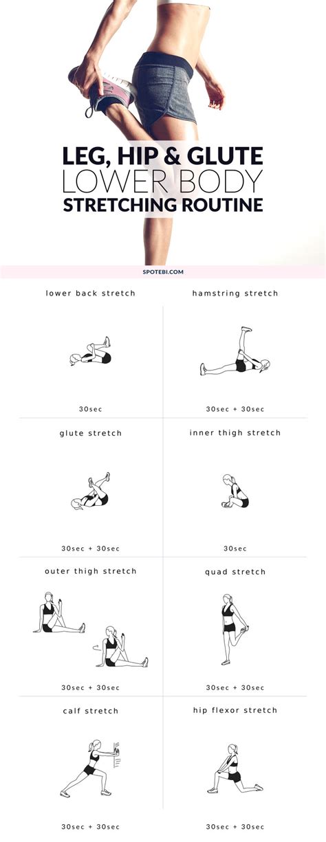 Lower Body Stretching Routine Leg Hip And Glute Stretches