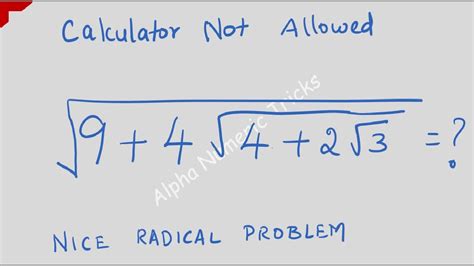 Radical Problem You Should Know This Math Olympiad Problem