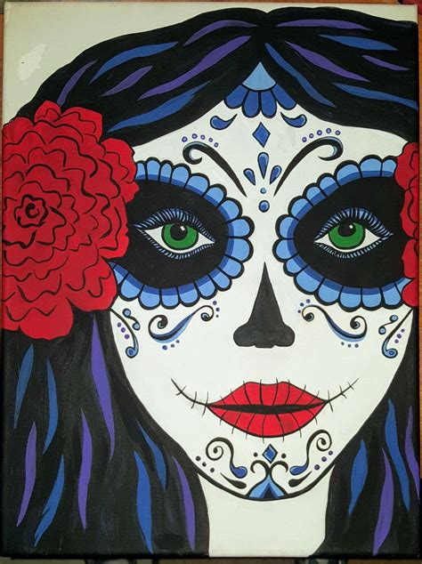 Sugar Skull Girl 1 Sugar Skull Girl Mural Painting Art