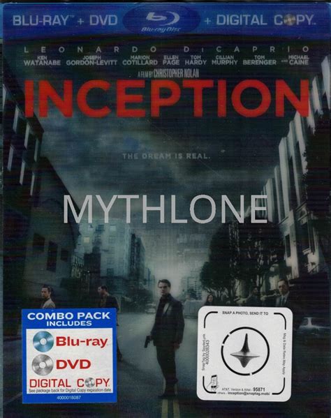 Inception Blu Ray Dvd With Lenticular Slipcover Rare Christopher