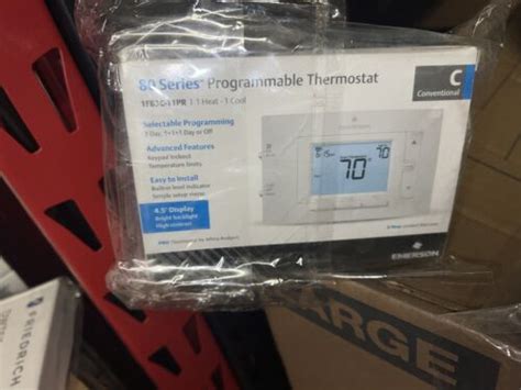 Emerson 1f83c 11pr 7 Day Programmable Back Lit Digital Thermostat White 80 Serie 786710551635 Ebay